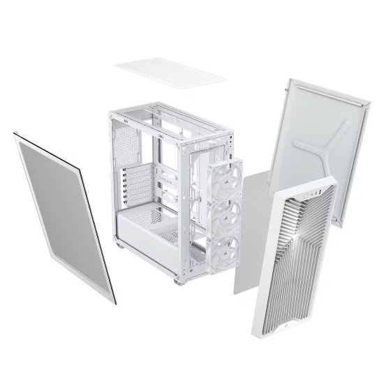 Кутия за компютър Corsair 3200D RS, Mid-Tower, Performance, White