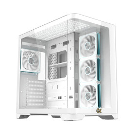 Кутия за компютър Crystal Storm Arctic V2 EN49408, E-ATX, USB 3.0 + USB 2.0, ARGB PCB, White