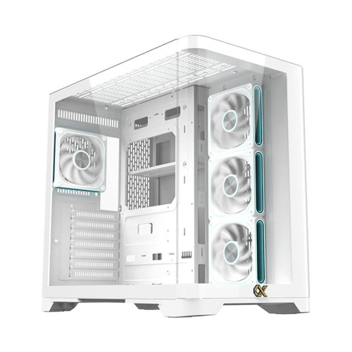 Кутия за компютър Crystal Storm Arctic V2 EN49408, E-ATX, USB 3.0 + USB 2.0, ARGB PCB, White