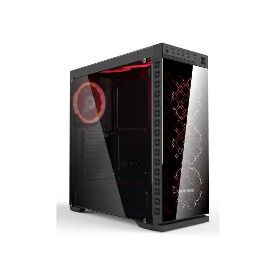 Кутия за компютър VLINE A58, 2x3.5" HDD, 2x2.5"SSD, USB 3.0x1, USB 2.0x2, Slots 7, no PSU,120mm, Black