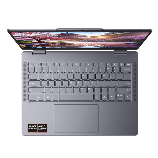 Лаптоп LENOVO IdeaPad 5 2-in-1, AMD Ryzen AI 5 340, 14 инча, WUXGA Touch, 16GB DDR5, 512GB SSD, Windows 11 Home, Luna Grey