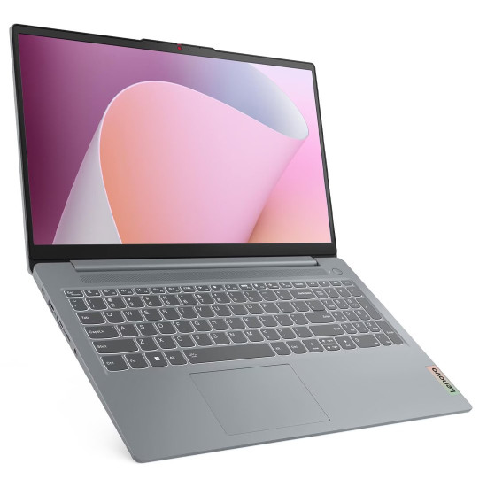 Лаптоп LENOVO IdeaPad Slim 3, AMD Ryzen 7 5825U, 15.6 инча, FHD, 16 GB DDR5, 512 GB SSD, Arctic Grey