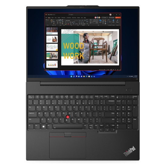 Лаптоп LENOVO ThinkPad E16 G1, Intel Core i3-1315U, 16 инча, WUXGA, 8GB RAM, 512GB SSD, Windows 11 Pro