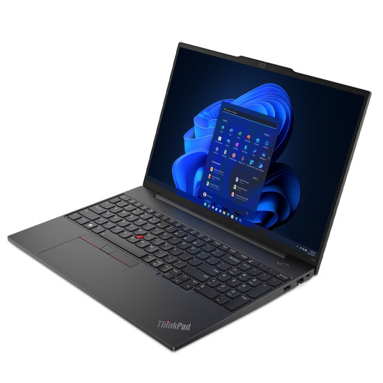 Лаптоп LENOVO ThinkPad E16 G1, Intel Core i3-1315U, 16 инча, WUXGA, 8GB RAM, 512GB SSD, Windows 11 Pro