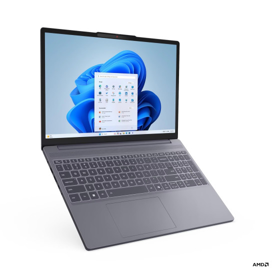 Лаптоп LENOVO IdeaPad Slim 3, AMD Ryzen 7 170, 15.3 инча WUXGA, 16GB DDR5 RAM, 512GB SSD, Luna Grey