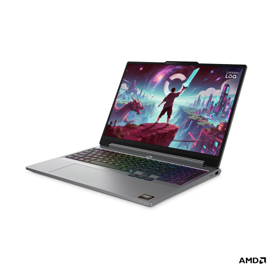 Лаптоп LENOVO LOQ, AMD Ryzen 7 250, 15.3 инча WUXGA, 165Hz, RTX 5060 8GB, 32GB DDR5 RAM, 1TB SSD, Luna Grey