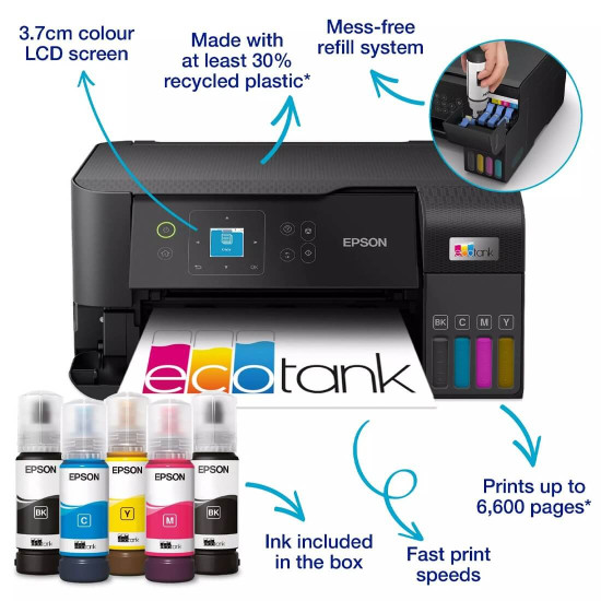 Мастиленоструен принтер EPSON EcoTank L3560, MFP