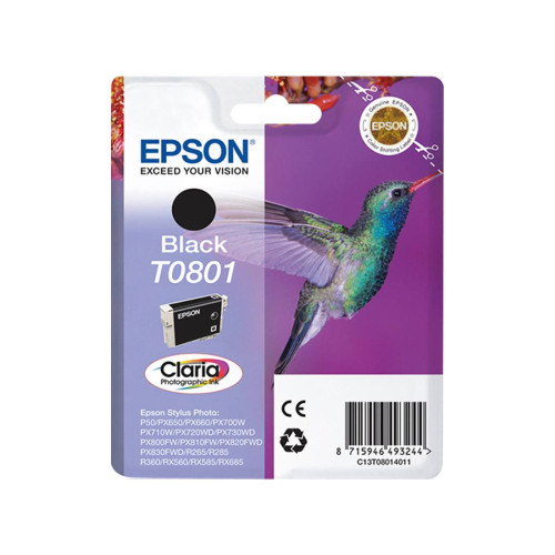 Мастило EPSON T0801, C13T08014011, Black