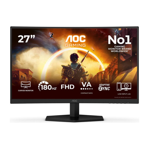 Монитор AOC Gaming C27G42FE, 27 инча, FHD, 16:9, VA, 180 Hz, 1 x HDMI 1.4
