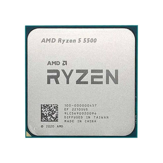 Процесор AMD Ryzen 5 5500, 6C/12T, 3.6/4.2GHz Boost, 19MB, 65W, AM4, MPK с Охладител