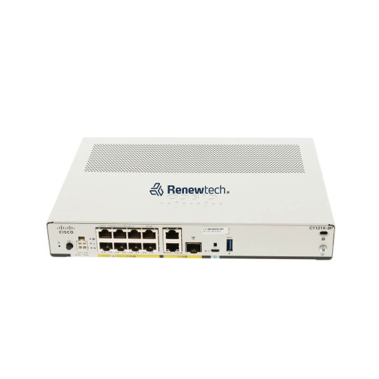 Рутер Cisco ISR C1121X-8P, Ethernet, 8 порта RJ-45, 10/100/1000 Mbps, 1 WAN, 1 USB, 1 Console