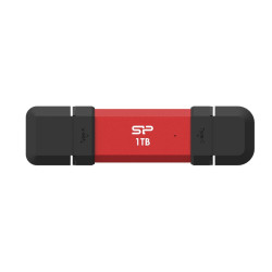 Външен SSD диск SILICON POWER DS72 1TB, USB 3.2 Gen 2, до 1050MB/s, Red