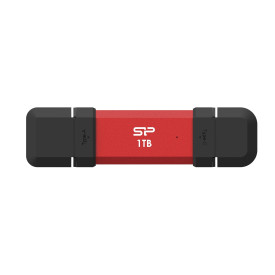 Външен SSD диск SILICON POWER DS72 1TB, USB 3.2 Gen 2, до 1050MB/s, Red