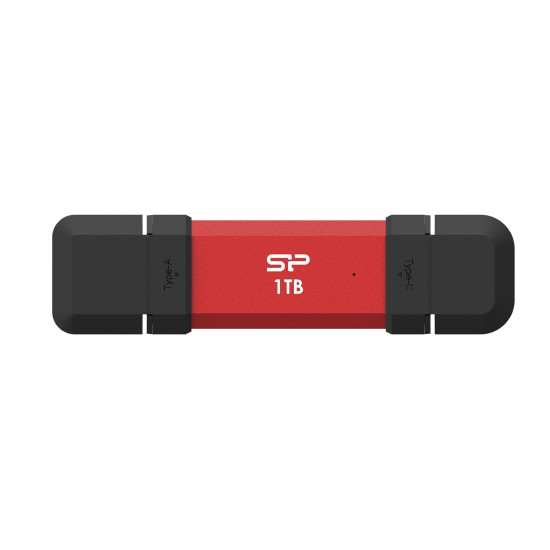 Външен SSD диск SILICON POWER DS72 1TB, USB 3.2 Gen 2, до 1050MB/s, Red