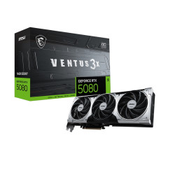 Видеокарта MSI GeForce RTX 5080 16G VENTUS 3X OC PLUS, 16GB GDDR7, 256bit, PCIe 5.0, 3x DP 2.1a, HDMI 2.1b