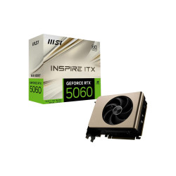 Видеокарта MSI NVIDIA GeForce RTX 5060 8G INSPIRE ITX OC, 8 GB GDDR7, 128-bit,  3840 CUDA ядра, HDMI 2.1b, Ray Tracing, Dual Fan