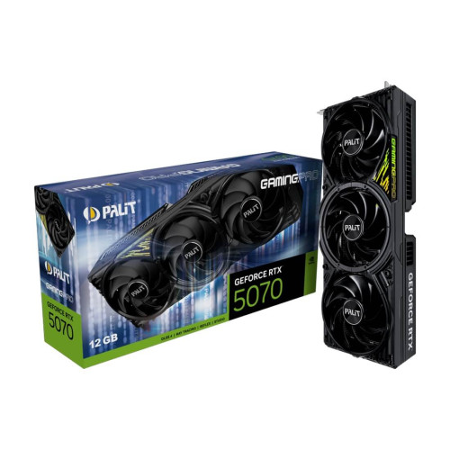 Видеокарта PALIT GeForce RTX 5070 GamingPro, 12GB GDDR7, 192-bit, 1x HDMI 2.1b, 3x DP 2.1b