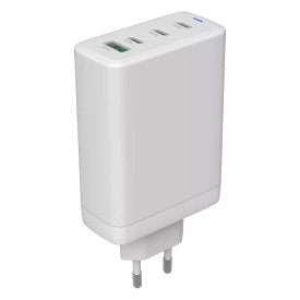 Зарядно CANYON CU140ACC GaN, 150W, 3xPD, 1xQC, EU, White