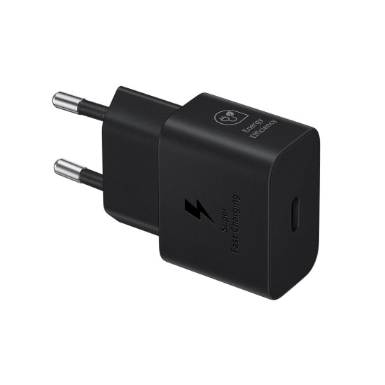 Зарядно SAMSUNG, 25 W, USB-C, GaN, with cable, Black