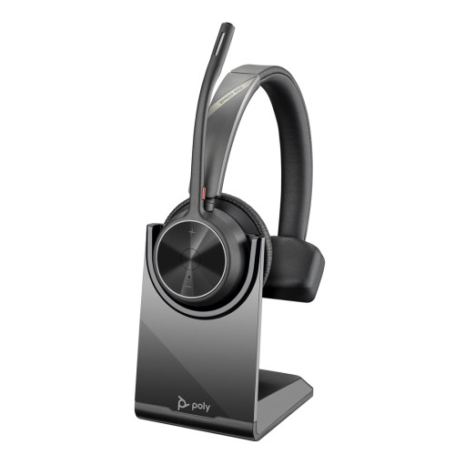 Безжични слушалки HP Poly Voyager 4310, USB-C, BT700 адаптер, Стойка за зареждане