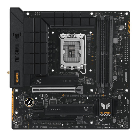 Дънна платка ASUS TUF GAMING B760M-BTF WIFI D4, LGA1700, B760, USB 3.2 Gen 2x2, 90MB1E50-M0EAY0