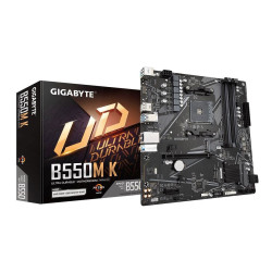 Дънна платка Gigabyte B550M K, AM4, Micro ATX, DDR4, PCIe 4.0, M.2, HDMI, LAN 1Gb/s