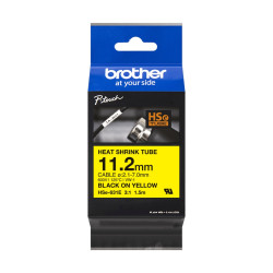 Касета с термосвиваем шлаух BROTHER, Heat Shrink Tube, Black on Yellow, 11.2mm