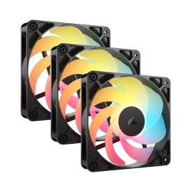 Комплект вентилатори CORSAIR RS120-R -  ARGB, 120mm ARGB Fan, Triple Pack, Black