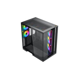 Кутия за компютър Aqua 7 EN49026, E-ATX, USB 3.0 и USB-C, 2 x TG, ARGB и PWM Remote Control Box, Black