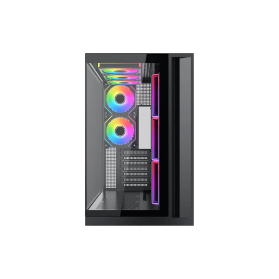 Кутия за компютър Aqua 7 EN49026, E-ATX, USB 3.0 и USB-C, 2 x TG, ARGB и PWM Remote Control Box, Black