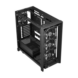 Кутия за компютър Corsair FRAME 4000D RS Wood, Mid-Tower, Black/Walnut