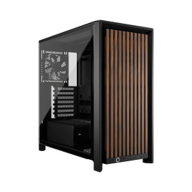 Кутия за компютър Corsair FRAME 4000D RS Wood, Mid-Tower, Black/Walnut