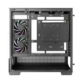 Кутия за компютър DeepCool CG380U-3F, Mid Tower, 2 x USB 3.0, 1 x USB Type-C, 1 x Audio, Black