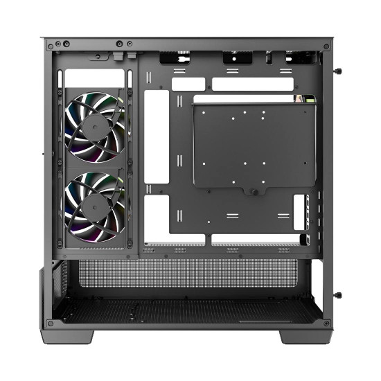 Кутия за компютър DeepCool CG380U-3F, Mid Tower, 2 x USB 3.0, 1 x USB Type-C, 1 x Audio, Black