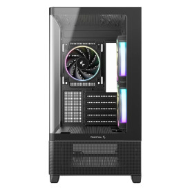 Кутия за компютър DeepCool CG380U-3F, Mid Tower, 2 x USB 3.0, 1 x USB Type-C, 1 x Audio, Black