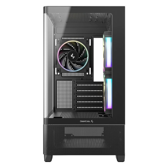 Кутия за компютър DeepCool CG380U-3F, Mid Tower, 2 x USB 3.0, 1 x USB Type-C, 1 x Audio, Black