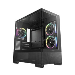Кутия за компютър DeepCool CG380U-3F, Mid Tower, 2 x USB 3.0, 1 x USB Type-C, 1 x Audio, Black