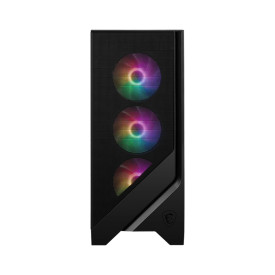 Кутия за компютър MSI MAG FORGE 120A AIRFLOW, Mid-Tower, ATX/M-ATX/ITX, 2x USB 3.2 Gen 1 Type-A, 1x Audio/1x Mic, LED On/Off Button, ARGB Hub, 6x 120mm ARGB Fans