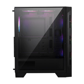 Кутия за компютър MSI MAG FORGE 120A AIRFLOW, Mid-Tower, ATX/M-ATX/ITX, 2x USB 3.2 Gen 1 Type-A, 1x Audio/1x Mic, LED On/Off Button, ARGB Hub, 6x 120mm ARGB Fans