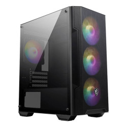 Кутия за компютър MSI MAG FORGE M100A, M-ATX Tower, 1 x USB 3.2 Gen 1 Type-A, 2 x USB 2.0 Type-A, 1 x Audio, 1 x Mic, Power Button, 4 x 120 мм ARGB Fans