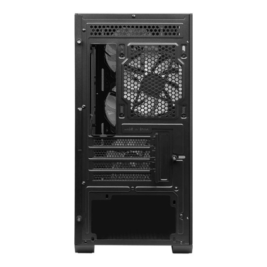 Кутия за компютър MSI MAG FORGE M100A, M-ATX Tower, 1 x USB 3.2 Gen 1 Type-A, 2 x USB 2.0 Type-A, 1 x Audio, 1 x Mic, Power Button, 4 x 120 мм ARGB Fans