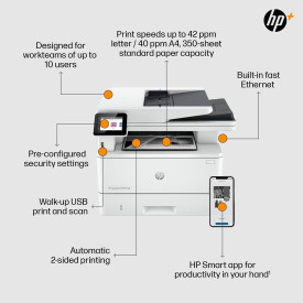 Лазерен принтер HP LaserJet Pro MFP 4102fdn, MFP