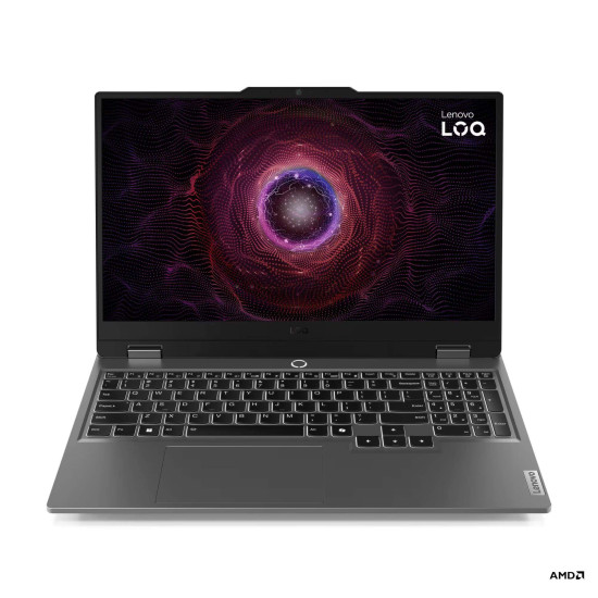 Лаптоп LENOVO LOQ, AMD Ryzen 7 7445HS, 15.6 инча Full HD, 144Hz, RTX 3050 6GB, 16GB DDR5 RAM, 512GB SSD, Luna Grey