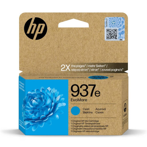 Мастило HP 937e EvoMore, 4S6W6NE, Cyan