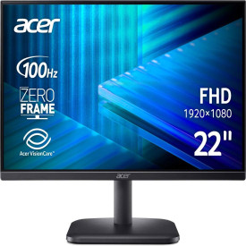 Монитор ACER EK221QE3bi, 21.5 инча, FHD IPS, 100Hz, 1ms, 250nits, VGA, HDMI
