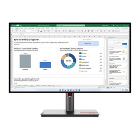 Монитор LENOVO ThinkVision P27q-30, 27 инча, 2560x1440, IPS, 16:9, HDMI, DP, USB Hub