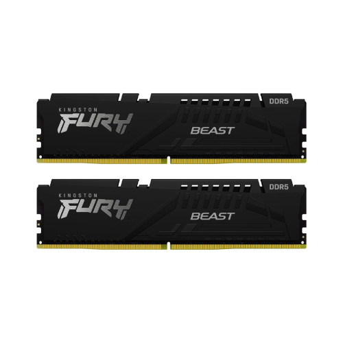RAM памет Kingston FURY Beast, 64GB, 2x32GB, DDR5, 5600MT/s, CL40, DIMM, XMP 3.0, Intel/AMD Ready, Kit of 2
