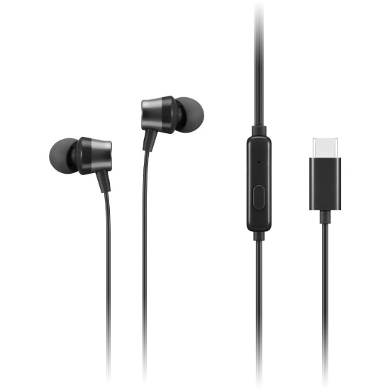 Слушалки LENOVO USB-C, Wired, In-Ear, с вграден контрол, 4XD1J77351