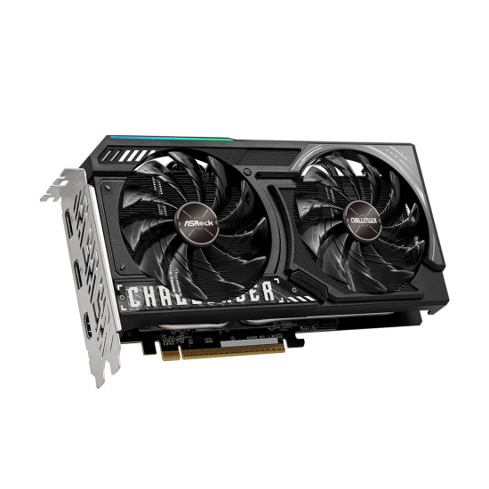 Видеокарта ASRock Radeon RX 9060 XT Challenger OC, 8GB GDDR6, 3290MHz Boost, PCIe 5.0, HDMI 2.1b, DisplayPort 2.1a, Dual Fan, Metal Backplate, Black