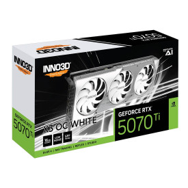 Видеокарта INNO3D NVIDIA RTX 5070 Ti X3 OC White, 16GB GDDR7, 256 bit, 2482MHz / 28 Gbps, 3x DP, 1x HDMI
